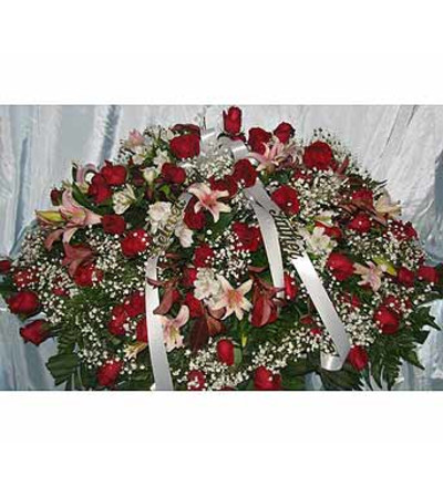 Red Roses with Oriental Orchids Red Roses with Oriental Orchids