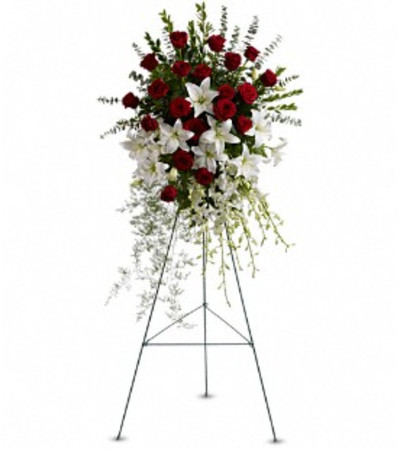 Lily and Rose Tribute Spray Lily and Rose Tribute Spray