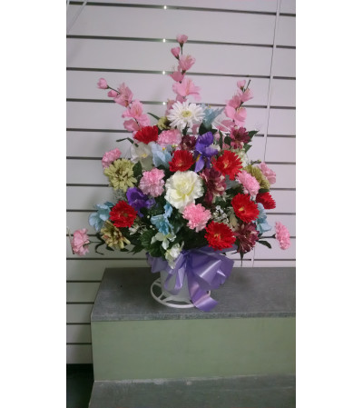 Silk Funeral Basket Silk Funeral Basket