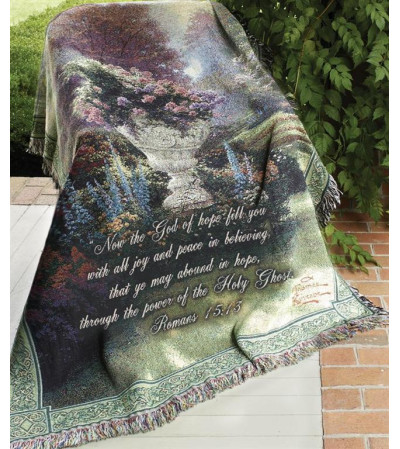 GARDEN OF HOPE- THOMAS KINKADE THROW GARDEN OF HOPE- THOMAS KINKADE THROW