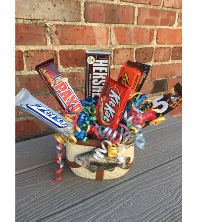 Ceramic Fish Basket Candy Bouquet Ceramic Fish Basket Candy Bouquet
