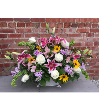 Funeral Basket - Spring Mix Funeral Basket - Spring Mix