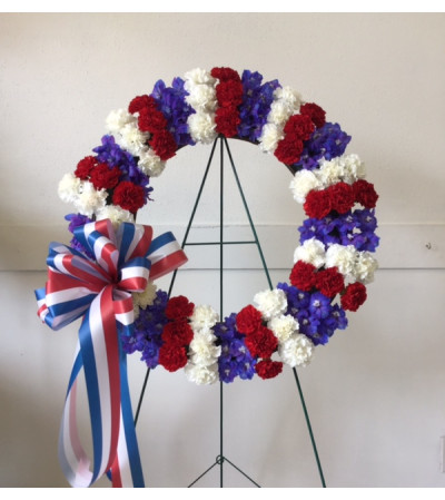 Patriotic Sympathy Wreath Patriotic Sympathy Wreath