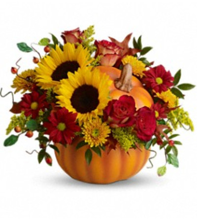 Teleflora's Pretty Pumpkin Bouquet Teleflora's Pretty Pumpkin Bouquet