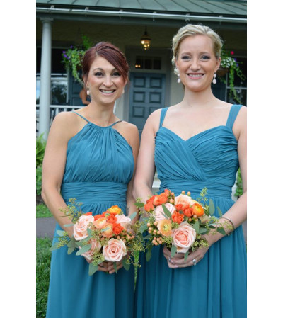 Coral Handtied Bouquet Coral Handtied Bouquet