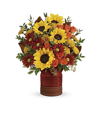 Teleflora - Sunshine Crock Pot Bqt Teleflora - Sunshine Crock Pot Bqt