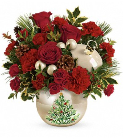 Teleflora's Classic Pearl Ornament Bouquet Teleflora's Classic Pearl Ornament Bouquet