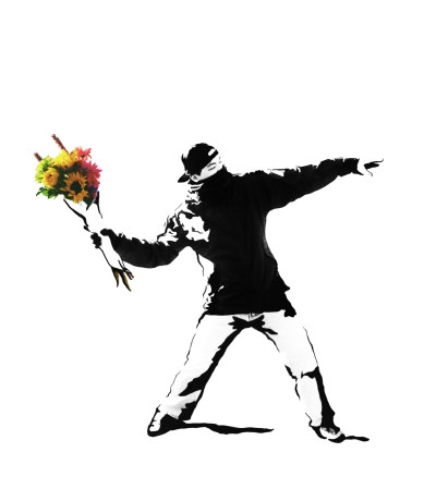 FLOWER BOMBER - THE "BANKSY" WRAP OF FLOWERS FLOWER BOMBER - THE "BANKSY" WRAP OF FLOWERS