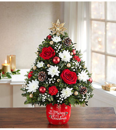 Little Christmas Holiday Flower Tree Little Christmas Holiday Flower Tree