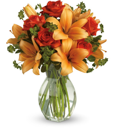 Fiery Lilies and Roses Fiery Lilies and Roses