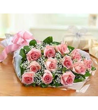 One Dozen Pink Roses One Dozen Pink Roses