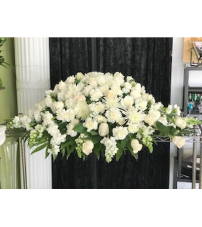 Pure White Casket Spray Pure White Casket Spray
