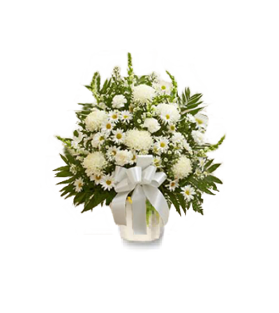 Blessings White Sympathy Basket Blessings White Sympathy Basket