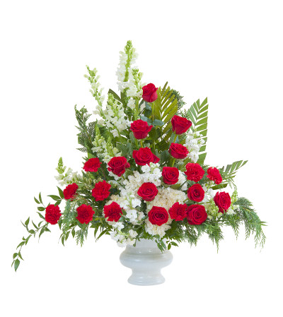 Enduring Strength Urn with cedar Enduring Strength Urn with cedar