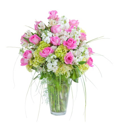 Pink and White Elegance Vase Pink and White Elegance Vase
