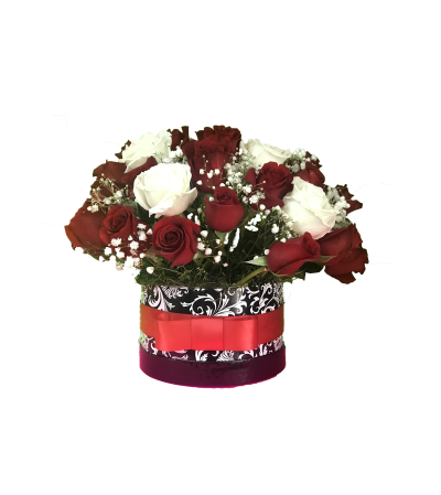 Flower Box Reda & White Flower Box Reda & White