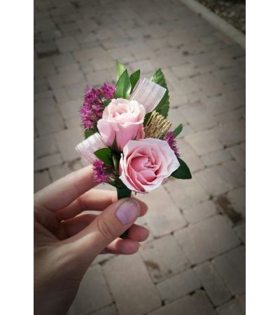 Berry Pink Boutonniere Berry Pink Boutonniere