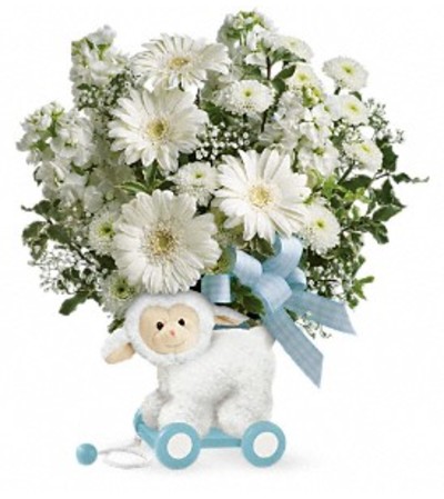 Teleflora's Sweet Little Lamb - Baby Blue Teleflora's Sweet Little Lamb - Baby Blue