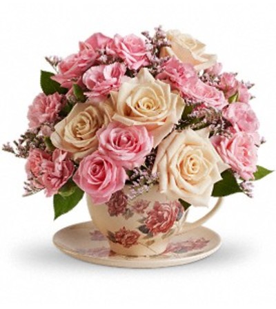 Teleflora's Victorian Teacup Bouquet Teleflora's Victorian Teacup Bouquet