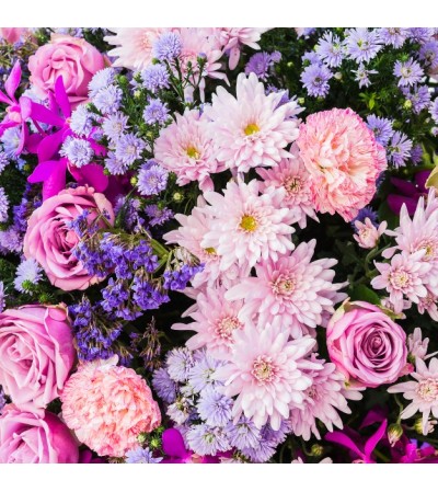 HOLIDAY VASE OF ASSORTED FLOWERS WITH ROSES ADDED HOLIDAY VASE OF ASSORTED FLOWERS WITH ROSES ADDED
