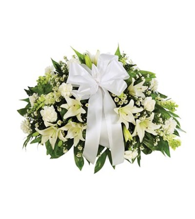 Half Casket Spray - All White Half Casket Spray - All White