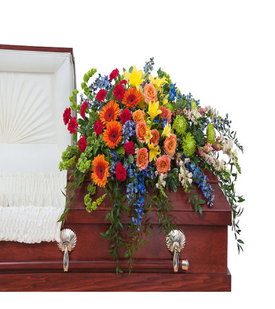 Treasured Celebration Casket Spray DW Treasured Celebration Casket Spray DW