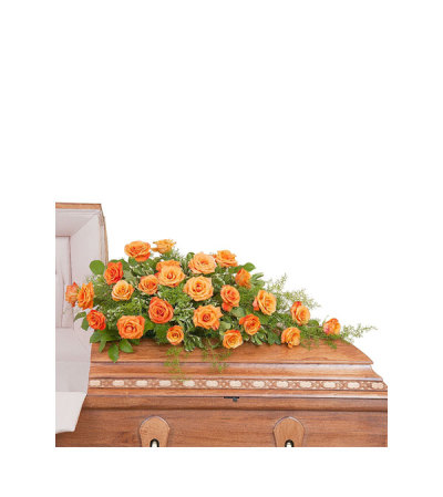 Orange Roses Casket Spray DW Orange Roses Casket Spray DW
