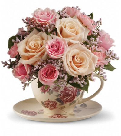 Teleflora's Victorian Teacup Bouquet Teleflora's Victorian Teacup Bouquet