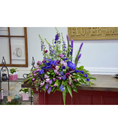 Shades of Purple Casket Spray Shades of Purple Casket Spray