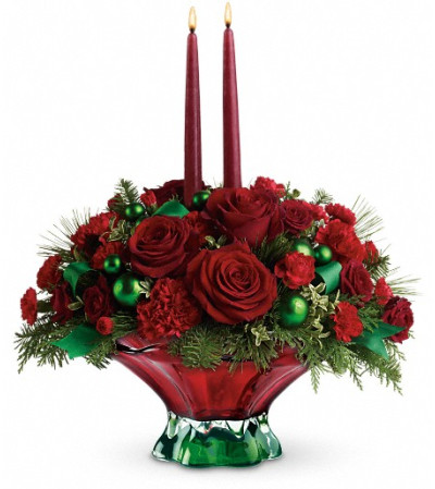Teleflora's Joyful Christmas Centerpiece Teleflora's Joyful Christmas Centerpiece