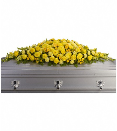 Golden Garden Casket Spray Golden Garden Casket Spray
