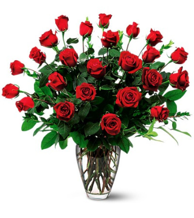 2 dozen roses Vased 2 dozen roses Vased