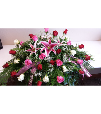 Bountiful Rose Casket Spray Bountiful Rose Casket Spray