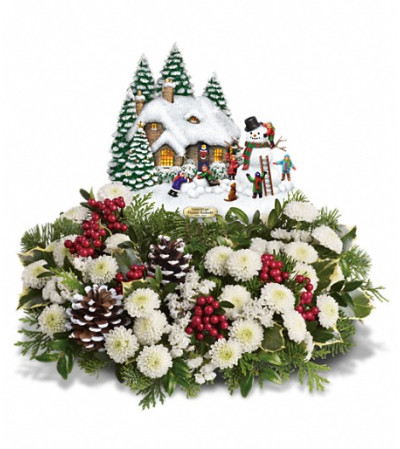 Thomas Kinkade's Snowballs & Smiles Centerpiece Thomas Kinkade's Snowballs & Smiles Centerpiece