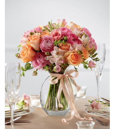 The FTD® Peach Silk™ Arrangement The FTD® Peach Silk™ Arrangement