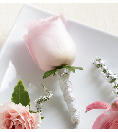 The FTD® Pink Rose Boutonniere The FTD® Pink Rose Boutonniere