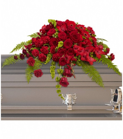 Red Rose Sanctuary Casket Spray Red Rose Sanctuary Casket Spray