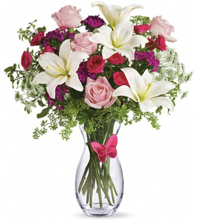 Pink Butterfly Bouquet by Teleflora Pink Butterfly Bouquet by Teleflora