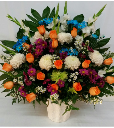 COLORFUL FUNERAL SPRAY COLORFUL FUNERAL SPRAY