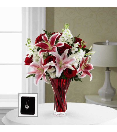 The FTD® Lasting Romance® with Pendant The FTD® Lasting Romance® with Pendant