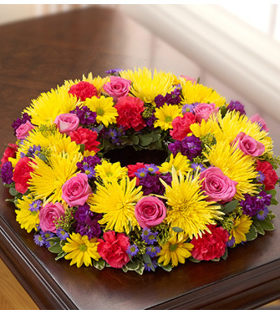 Cremation Wreath - Multicolor Bright Cremation Wreath - Multicolor Bright