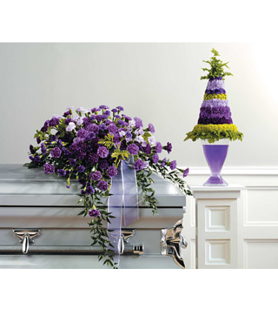 Purple Monochromatic Casket Spray Purple Monochromatic Casket Spray