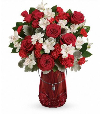 Teleflora's Red Haute Bouquet Teleflora's Red Haute Bouquet