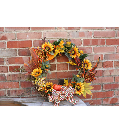 Sunflowers and Burlap Wreath Sunflowers and Burlap Wreath