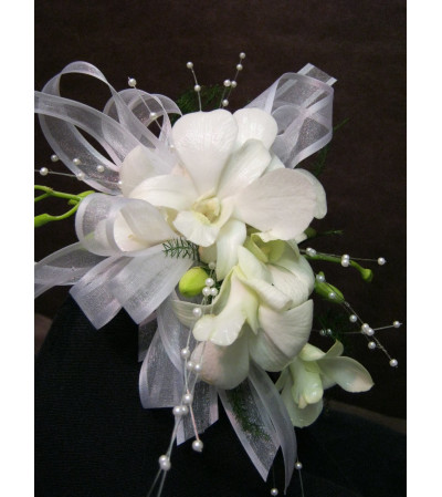 Graceful White Orchid Corsage pick up only Graceful White Orchid Corsage pick up only