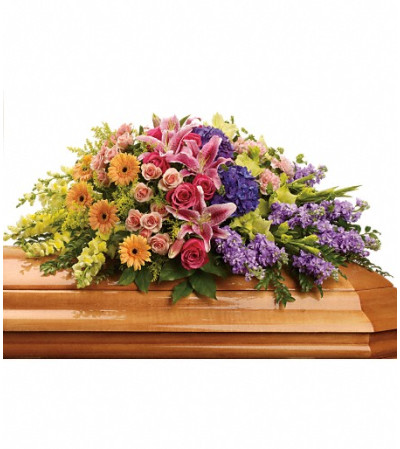 Garden of Sweet Memories Casket Spray Garden of Sweet Memories Casket Spray
