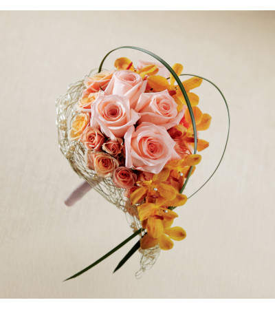 The FTD® Peach Waterfall™ Bouquet The FTD® Peach Waterfall™ Bouquet