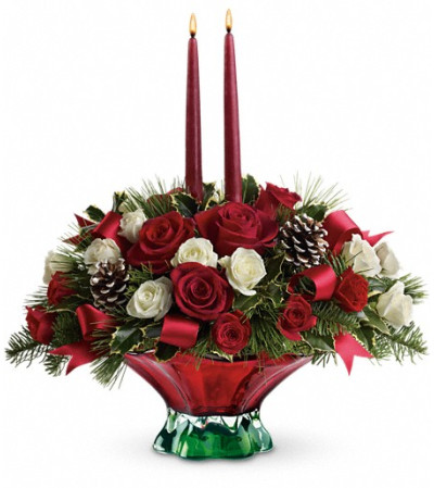 Teleflora's Colors of Christmas Centerpiece Teleflora's Colors of Christmas Centerpiece