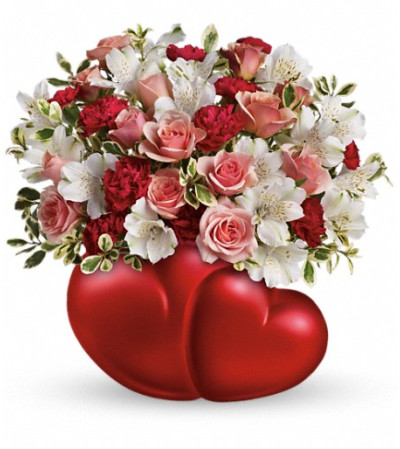 Teleflora's Twin Hearts Bouquet Teleflora's Twin Hearts Bouquet