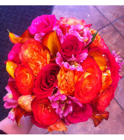 Bright Orange Rose Bouquet Bright Orange Rose Bouquet